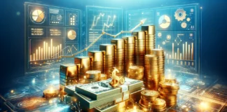 Unlock Your Digital Potential: Why John Crestani’s Mentorship is a Game-Changer? An engaging visual representing financial success in digital entrepreneurship, featuring stacks of money, gold bars, and upward trending graphs, symbolizing wealth accumulation and business growth in the digital market